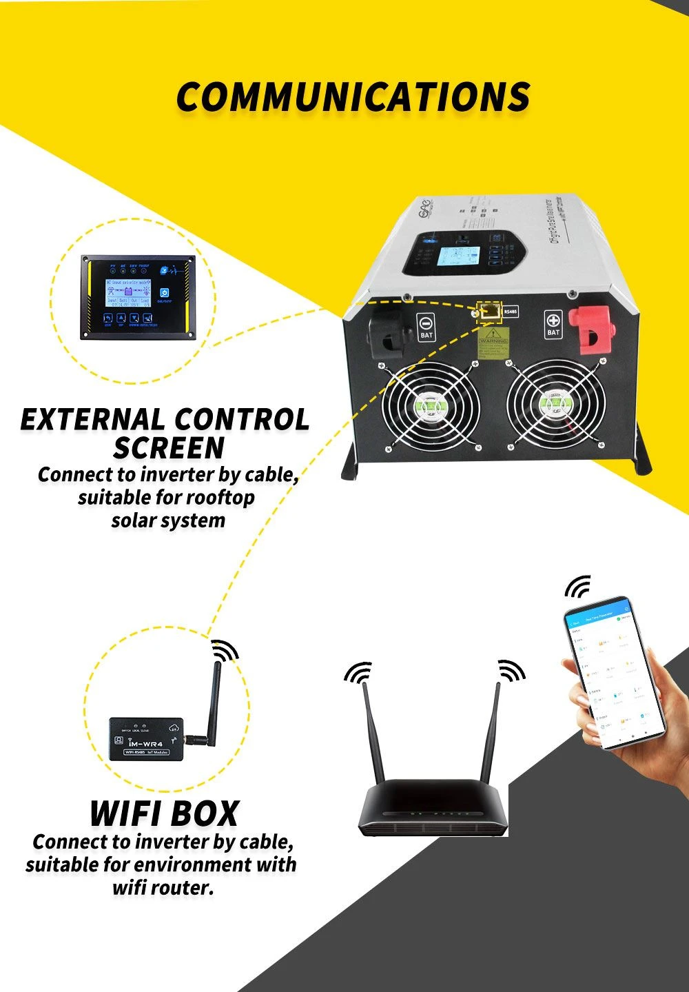 dc to ac hybrid solar inverter